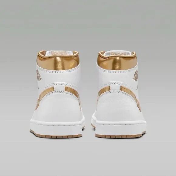 Nike Air Jordan 1 Retro High OG Womens 11.5 /Mens 10 Shoes White Gold FD2596-107